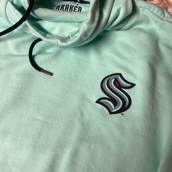 Seattle Kraken Sweatshirt- Women’s size large, color is a light teal. - Picture 2 of 3